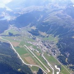 Flugwegposition um 14:35:33: Aufgenommen in der Nähe von Maloja, Schweiz in 3668 Meter